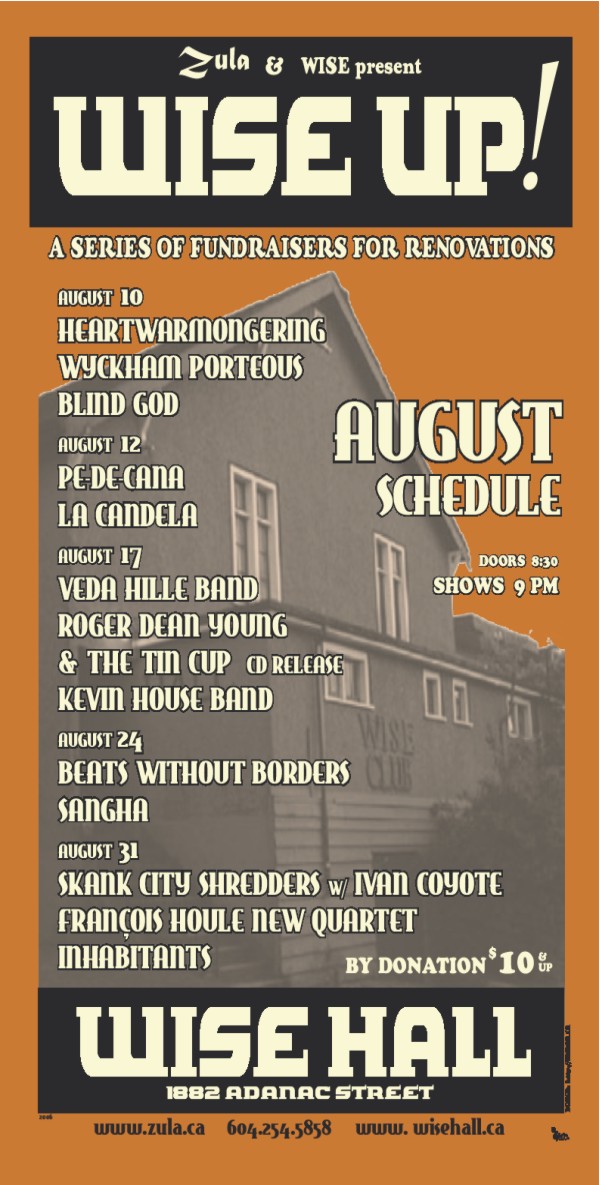 WISE Up! Line-Up for August 2006